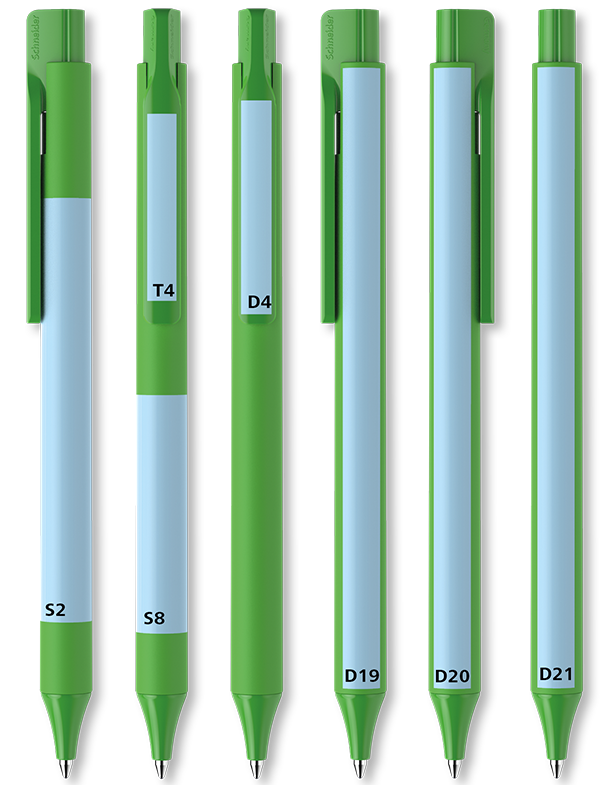 Depiction of the printing surfaces