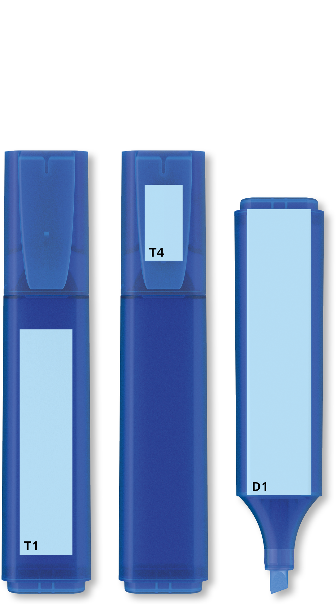 Depiction of the printing surfaces