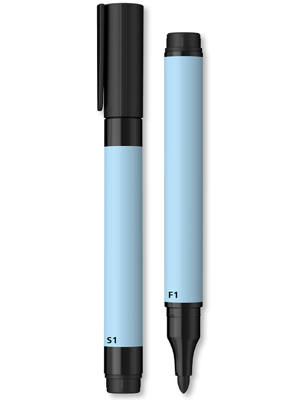 Depiction of the printing surfaces