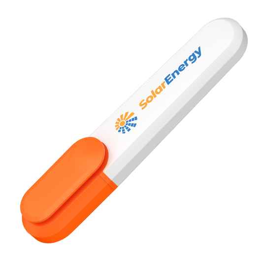Textmarker-180-weiss-orange-persp_Logo